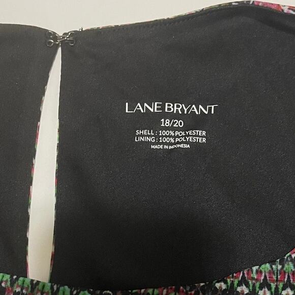 Lane Bryant Sleeveless Tank Top Blouse‎ Plus Size 18/20 Geometric Print Lined - Picture 2 of 6